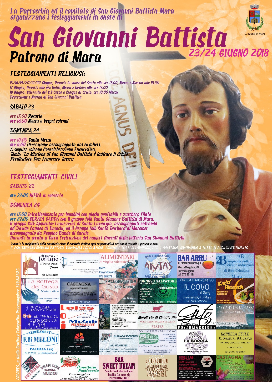 ORDINANZA n°06/2018 - FESTA PATRONALE SAN GIOVANNI BATTISTA