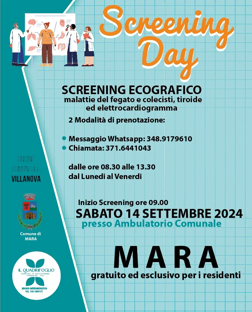 SCREENING DAY ECOGRAFICO PER MALATTIE DEL FEGATO E COLECISTI, TIROIDE E ELETTROCARDIOGRAMMA