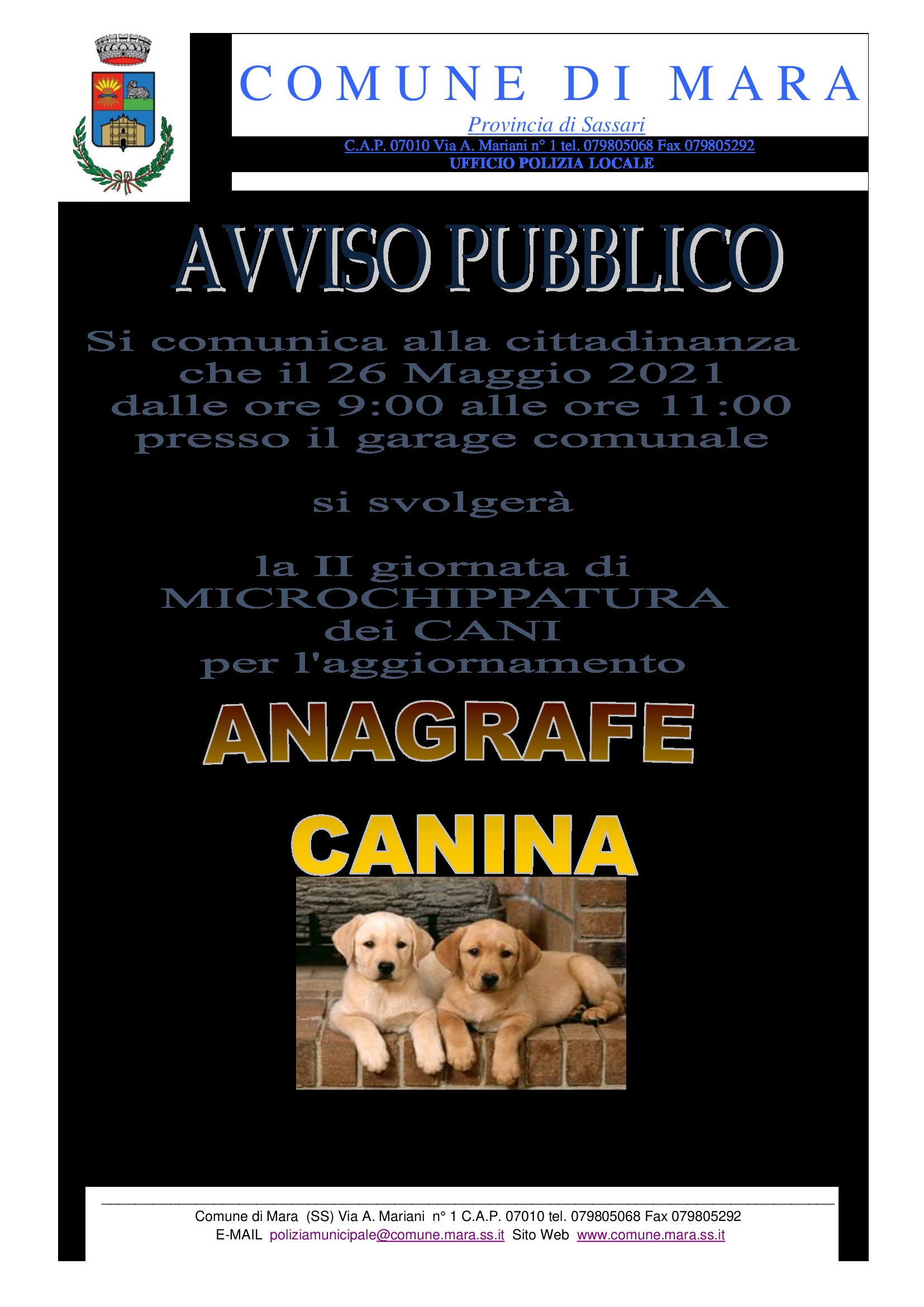 II GIORNATA MICROCHIPAZIONE CANINA