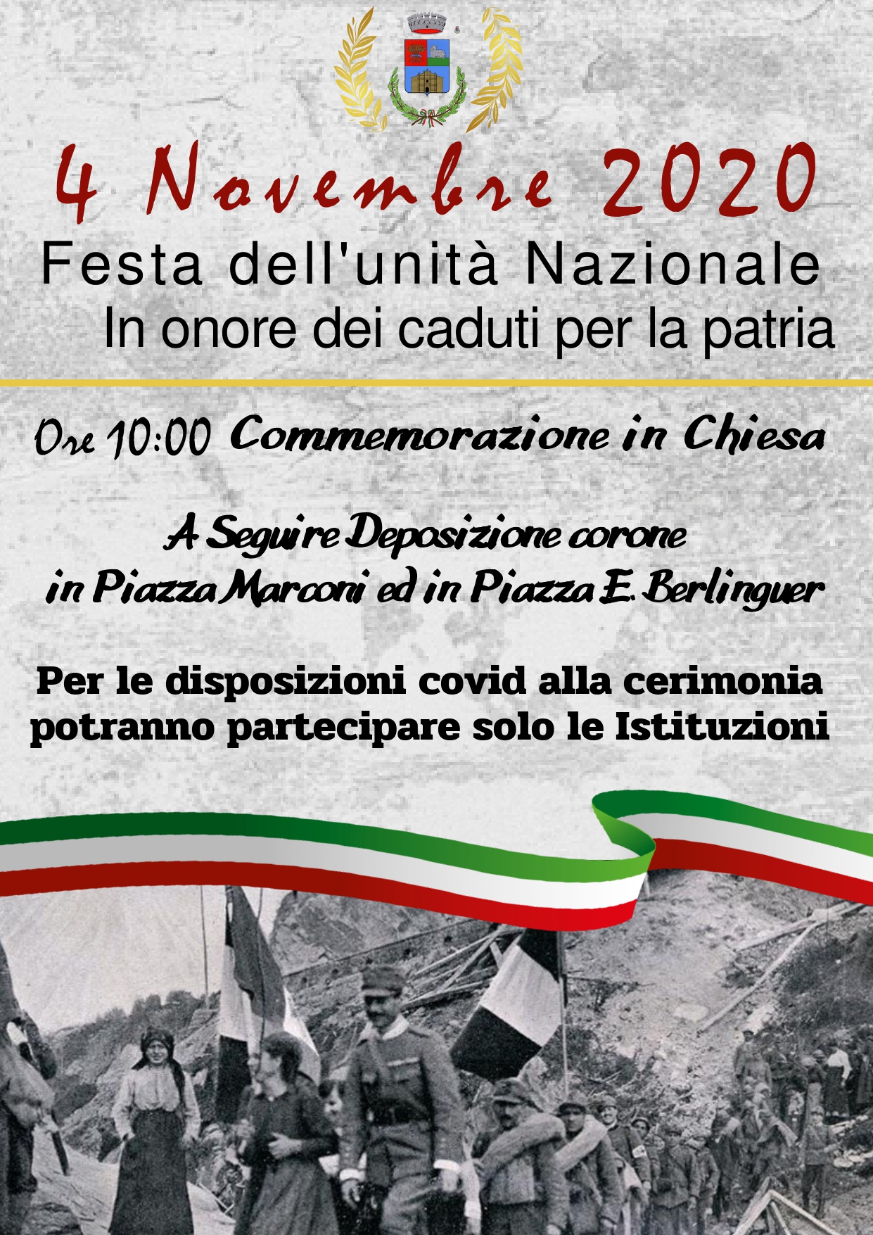 COMMEMORAZIONE 4 NOVEMBRE 2020
