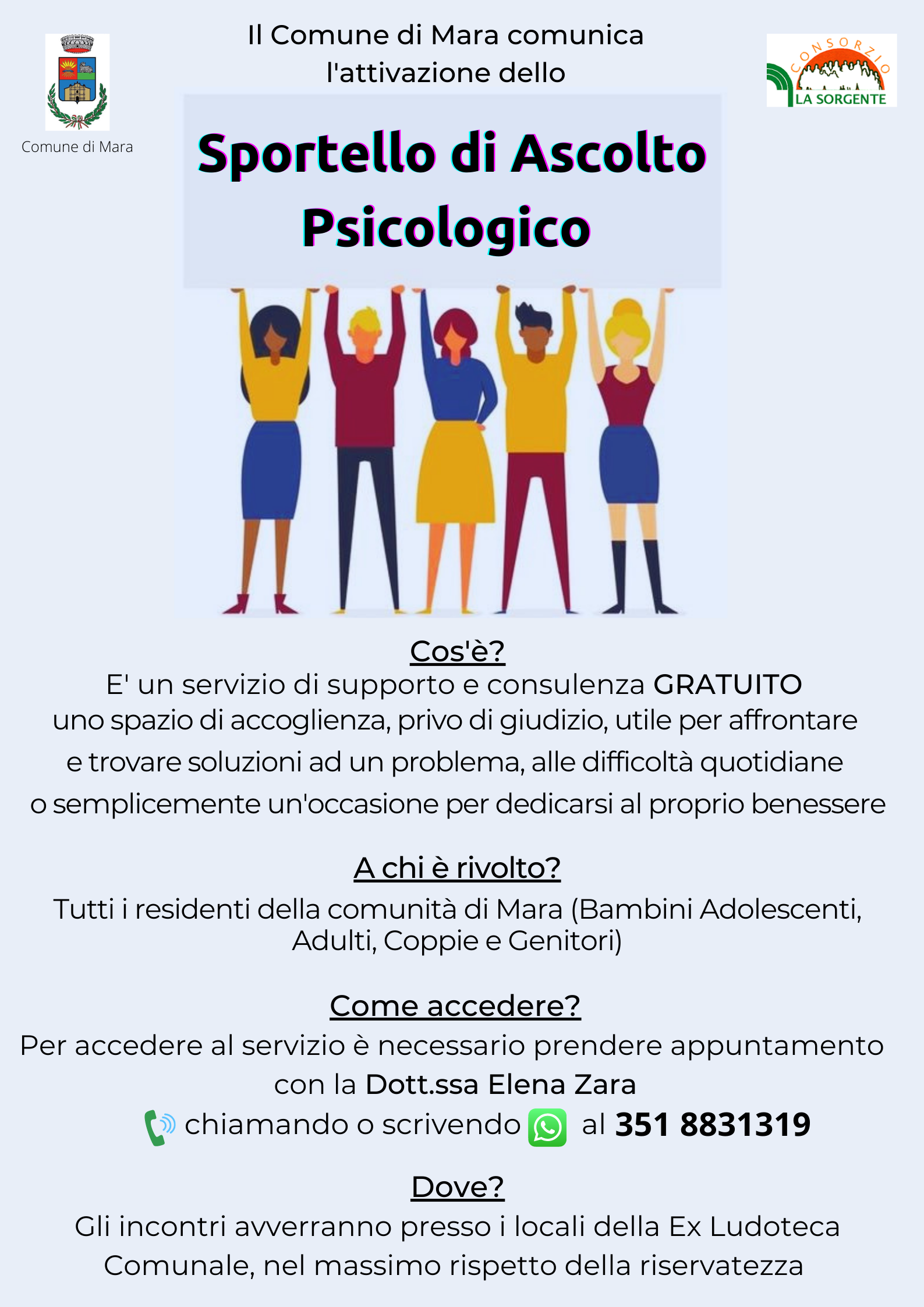 RIAPERTURA SPORTELLO PSICOLOGICO